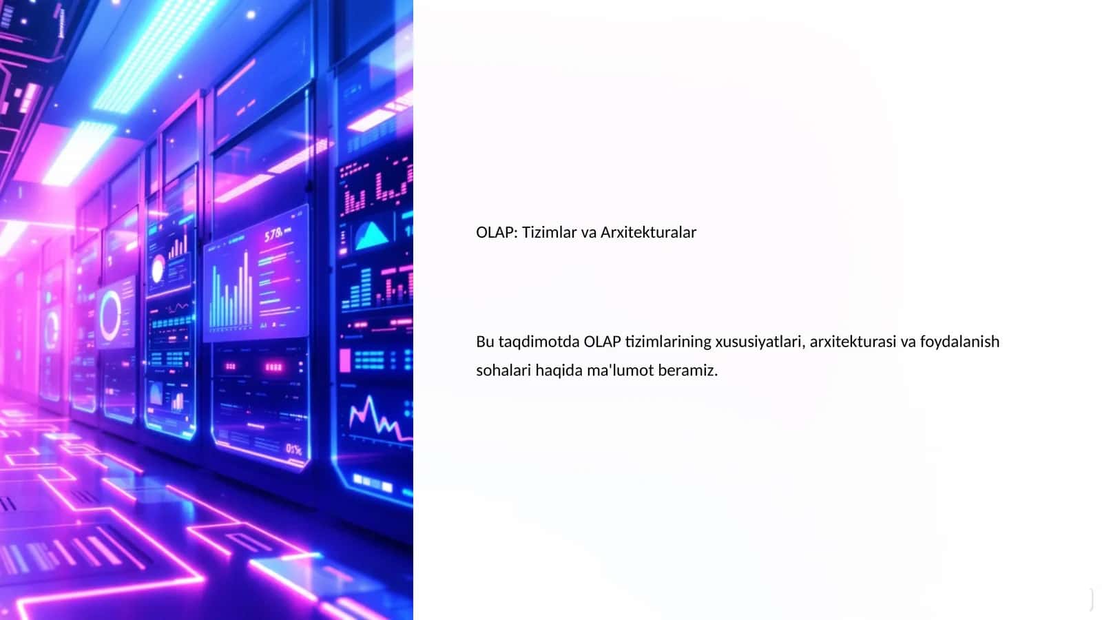 OLAP: Tizimlar va Arxitekturalar 1