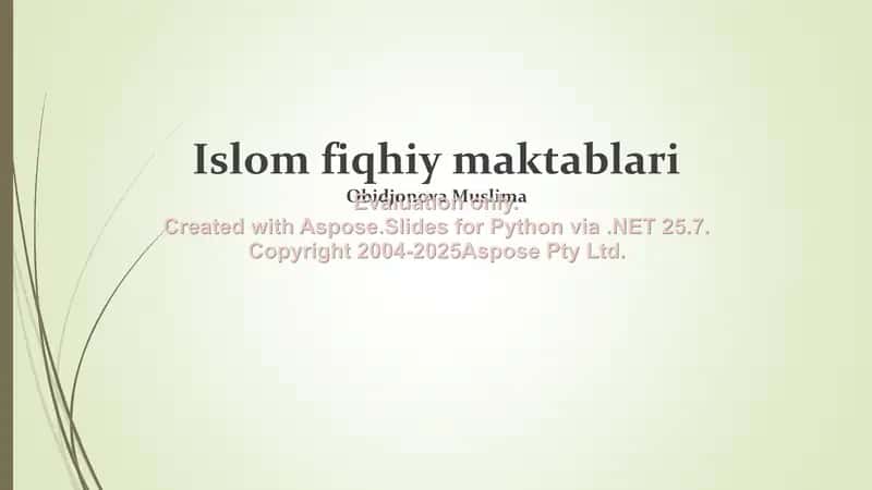 Islom fiqhiy maktablari 1