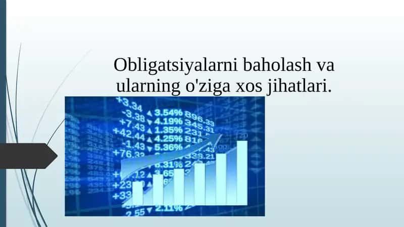 Obligatsiyalarni baholash va ularning o'ziga xos jihatlari 1