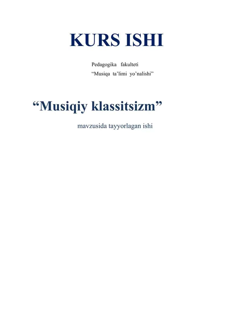 musiqaviy klassitsizm 1