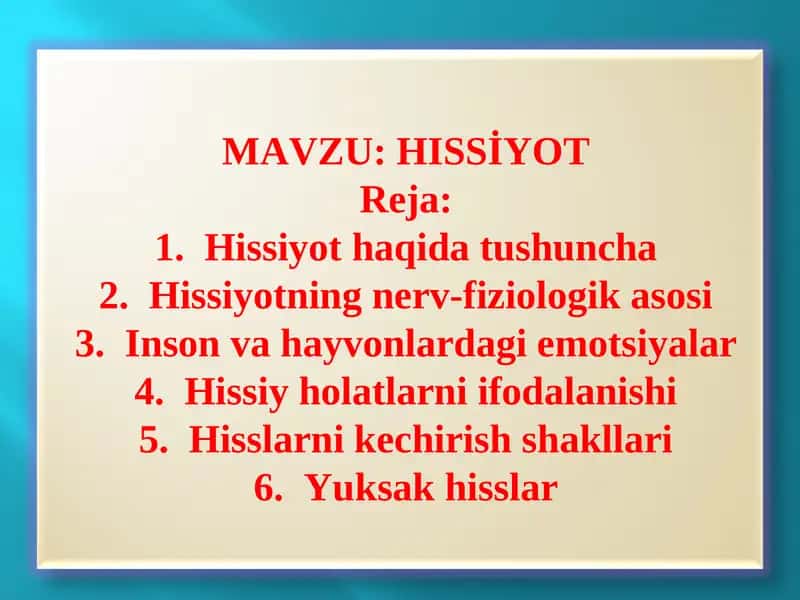 Hissiyot 1