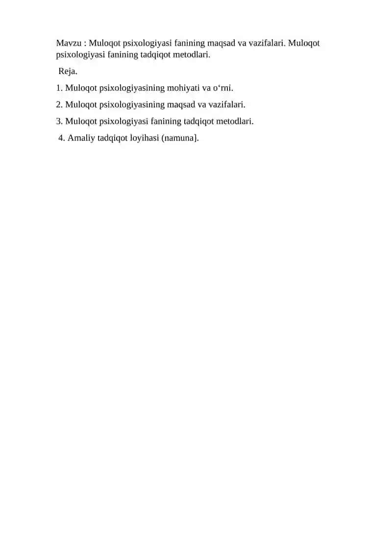 Muloqot psixologiyasi