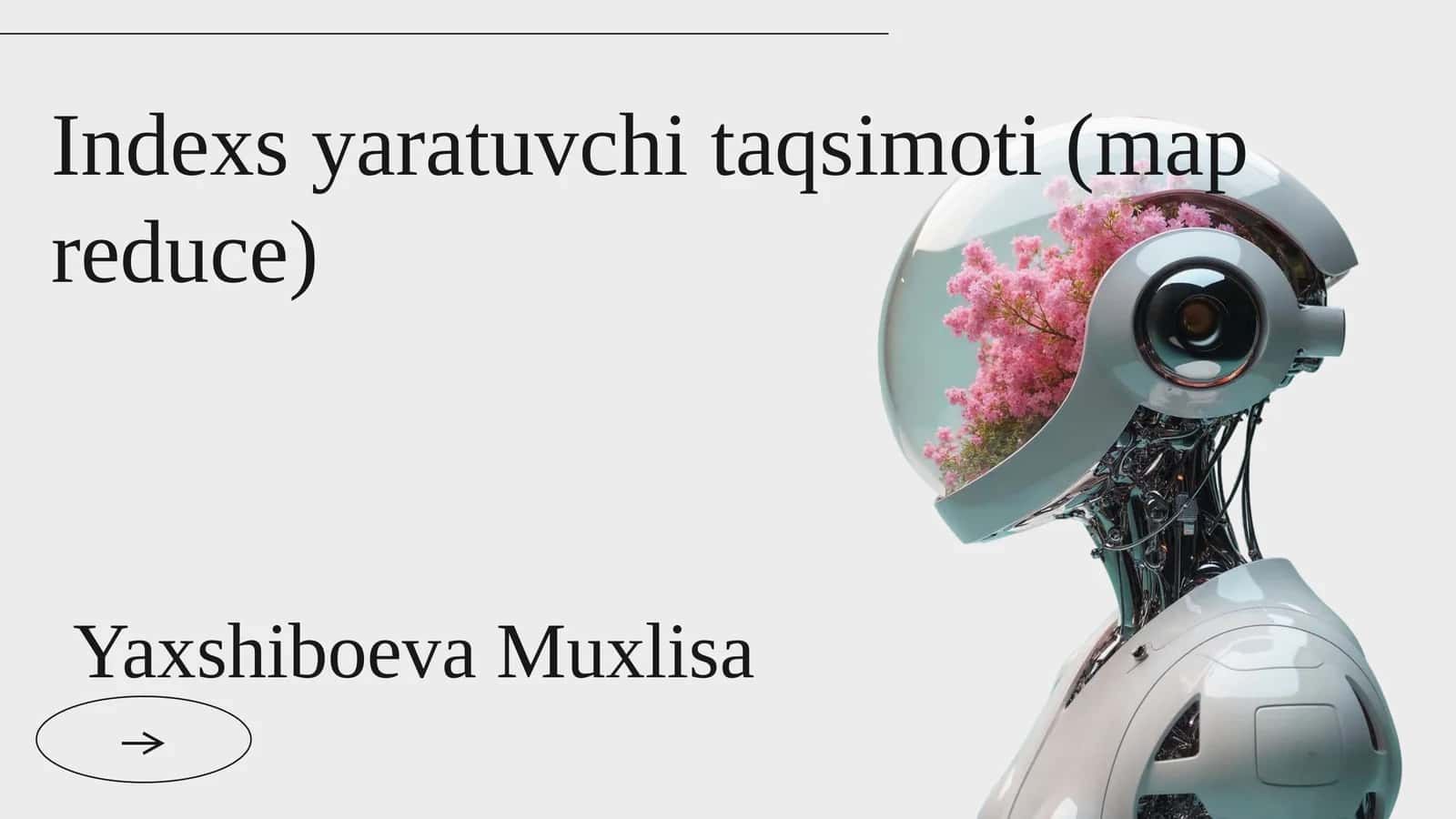 Indexsyaratuvchi taqsimoti(map reduce) 1