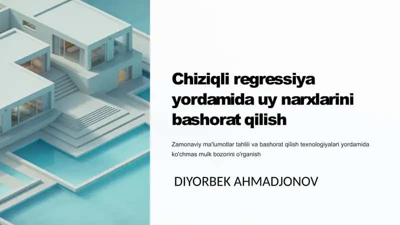 Uy narxlari bashorati 1