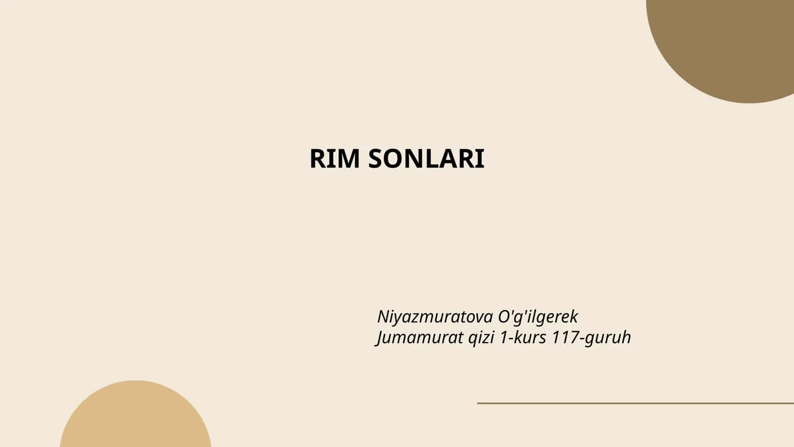 Raqamlar va ularning ma'nolari 1