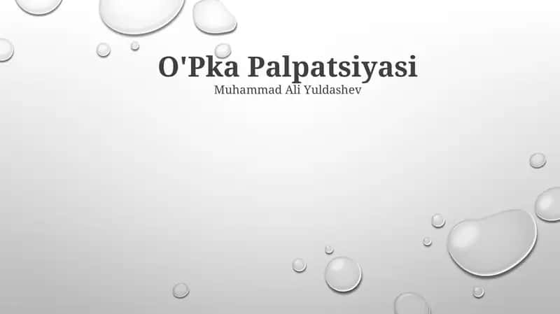 O'Pka Palpatsiyasi 1