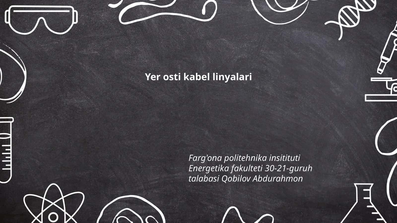 Yer osti kabel linyalari 1