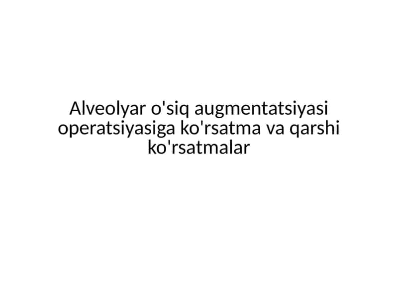 Alveolyar o'siq augmentatsiyasi 1
