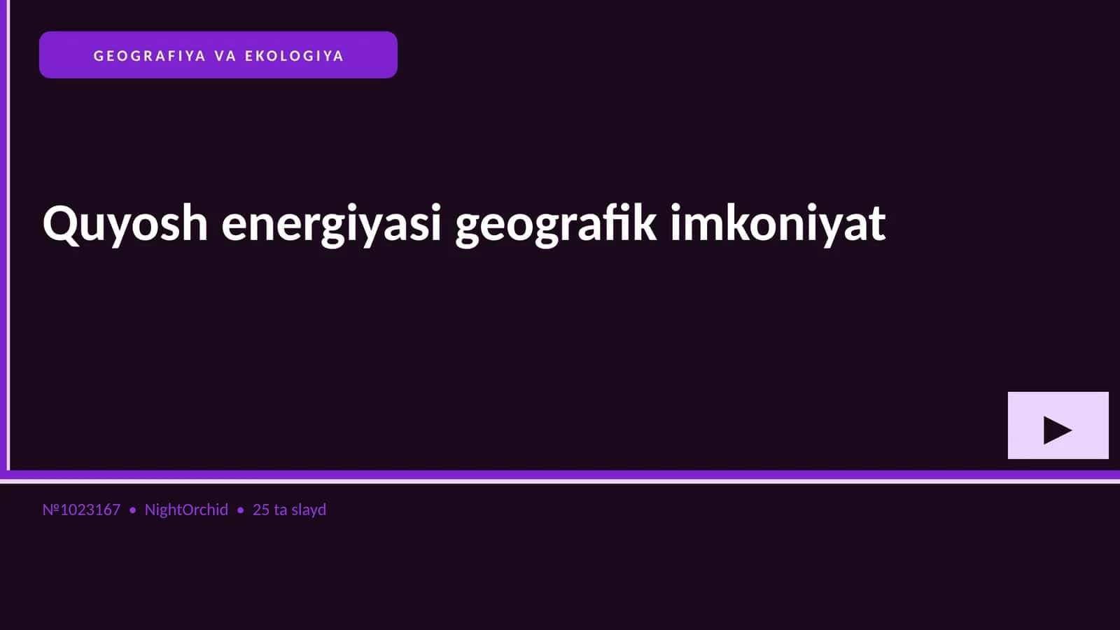 GEOGRAFIYA VA EKOLOGIYA 1