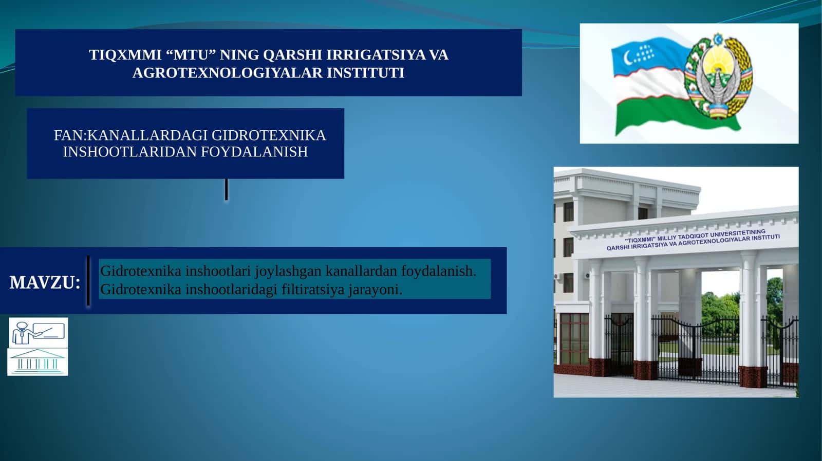 Gidrotexnika inshootlaridan foydalanish 1