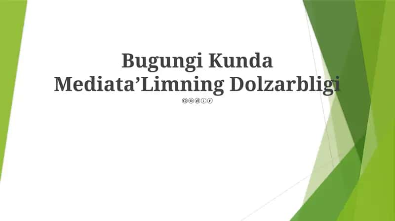 Mediata’Limning Dolzarbligi 1