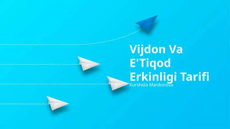 Vijdon Va E'Tiqod Erkinligi Tarifi 1