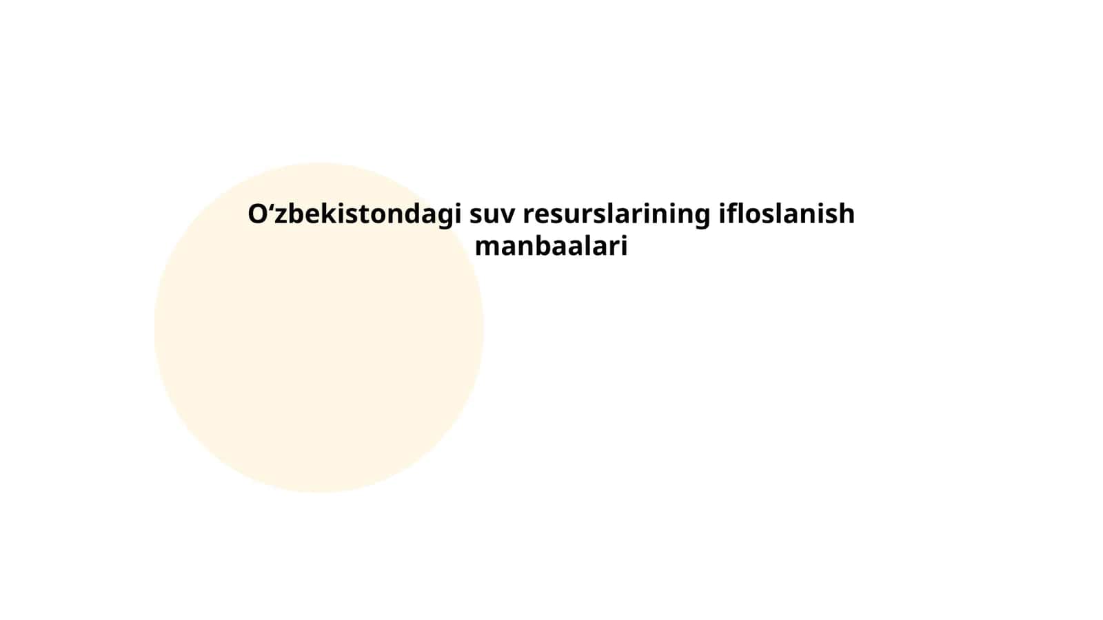 Oʻzbekistondagi suv resurslarining ifloslanish manbaalari 1