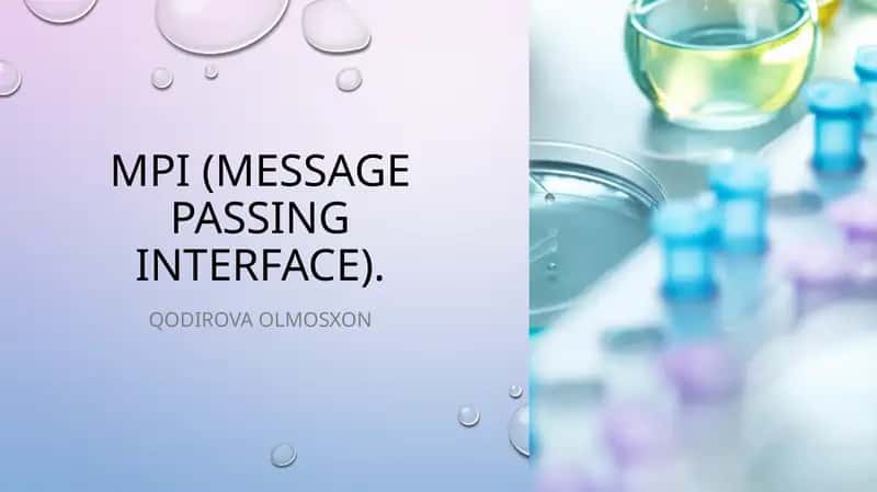 MPI (Message Passing Interface) 1
