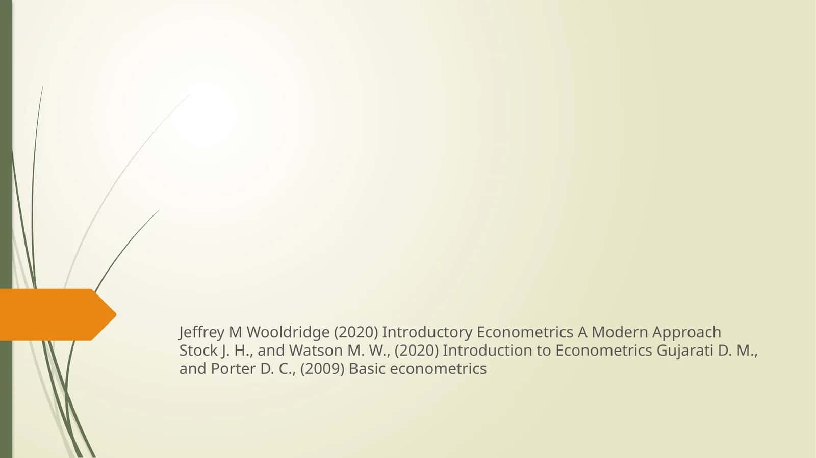 Basic econometrics 1