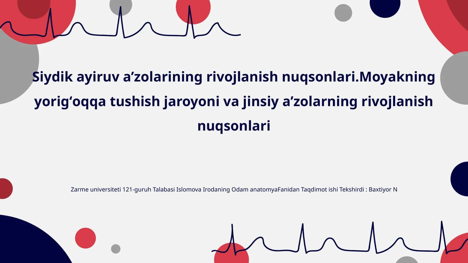 Siydik ayiruv a’zolarining rivojlanish nuqsonlari 1