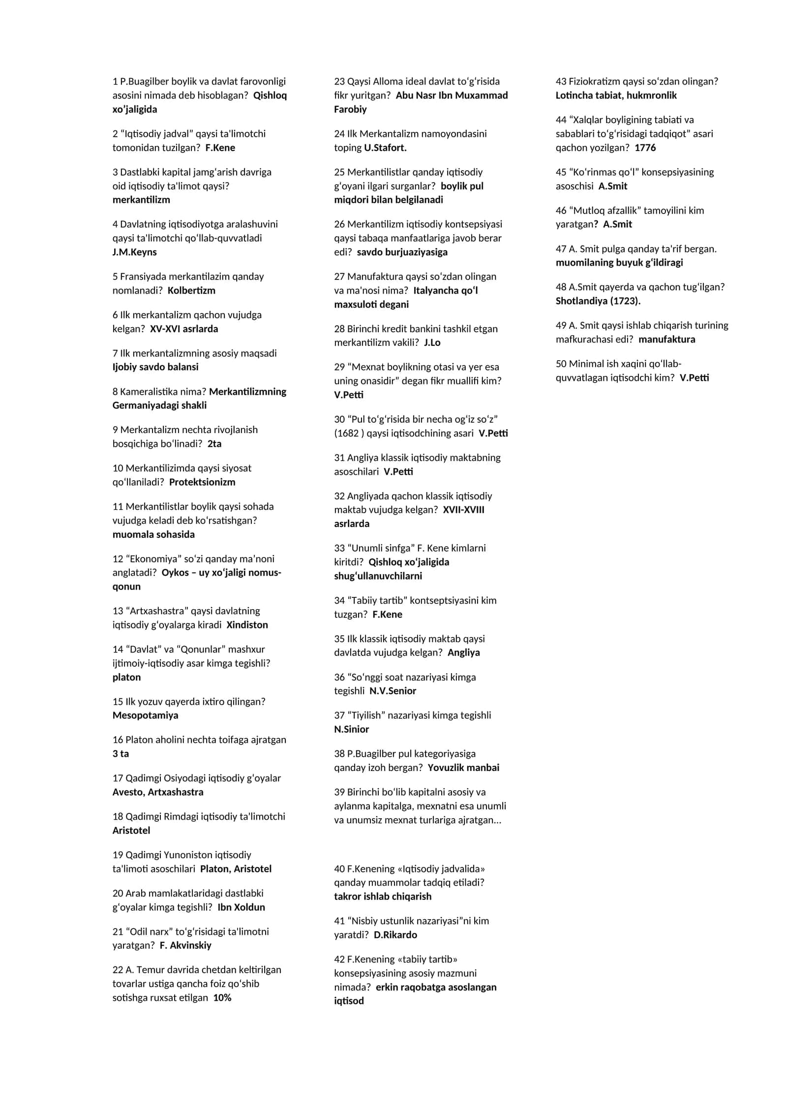 Iqtisodiy jadval 1