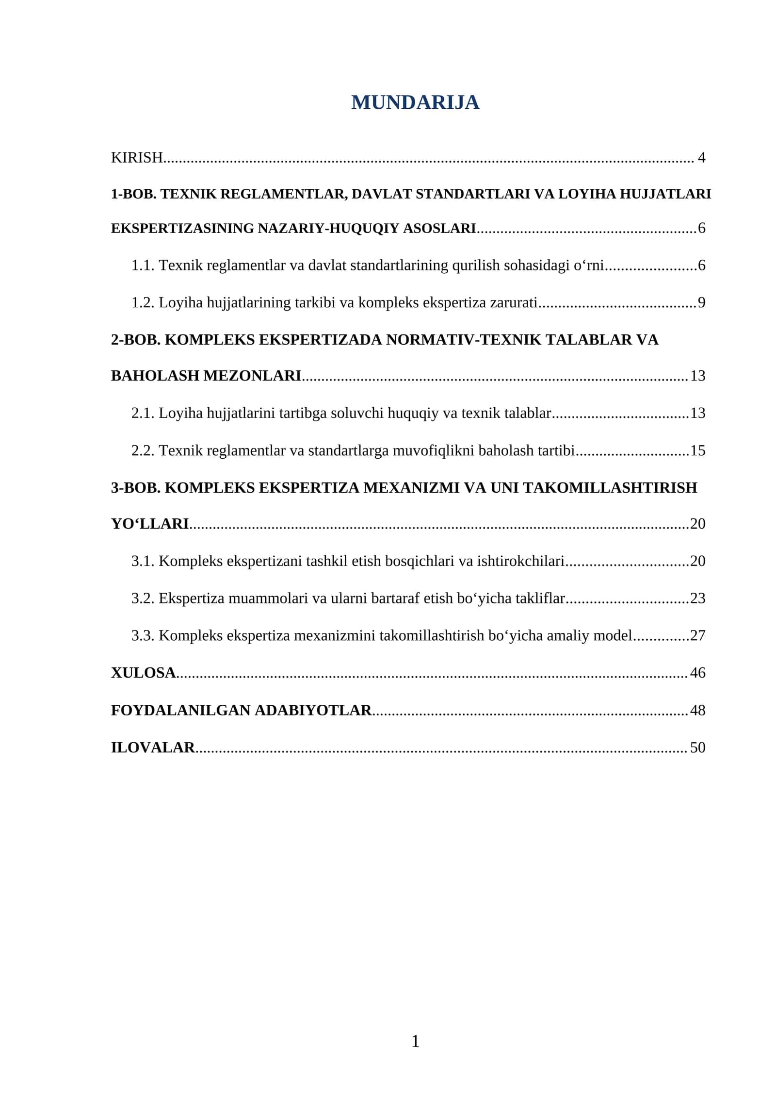 Kurs ishining dolzarbligi 1