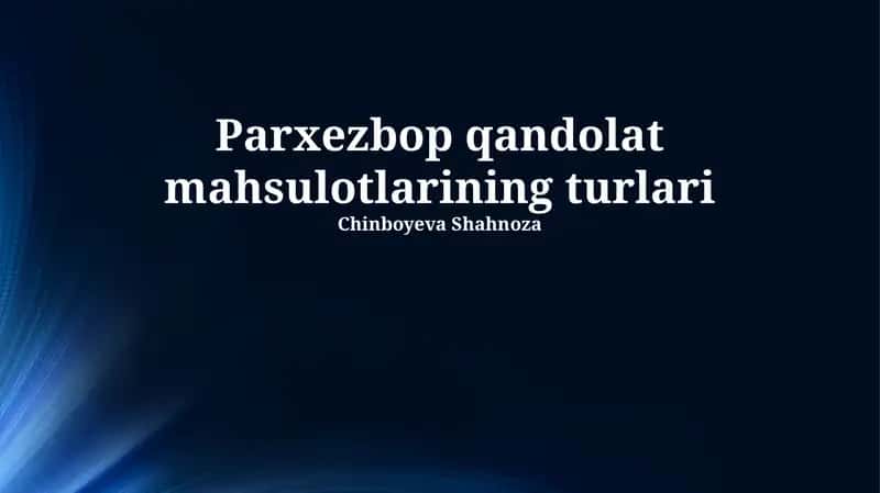 Shokolad mahsulotlari 1