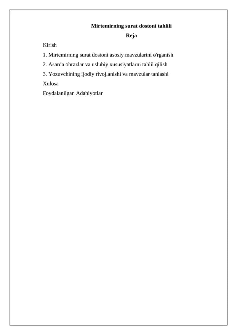 Mirtemirning surat dostoni tahlili 1