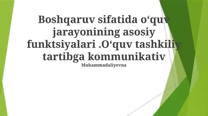 Oʻquv jarayonini boshqarish 1