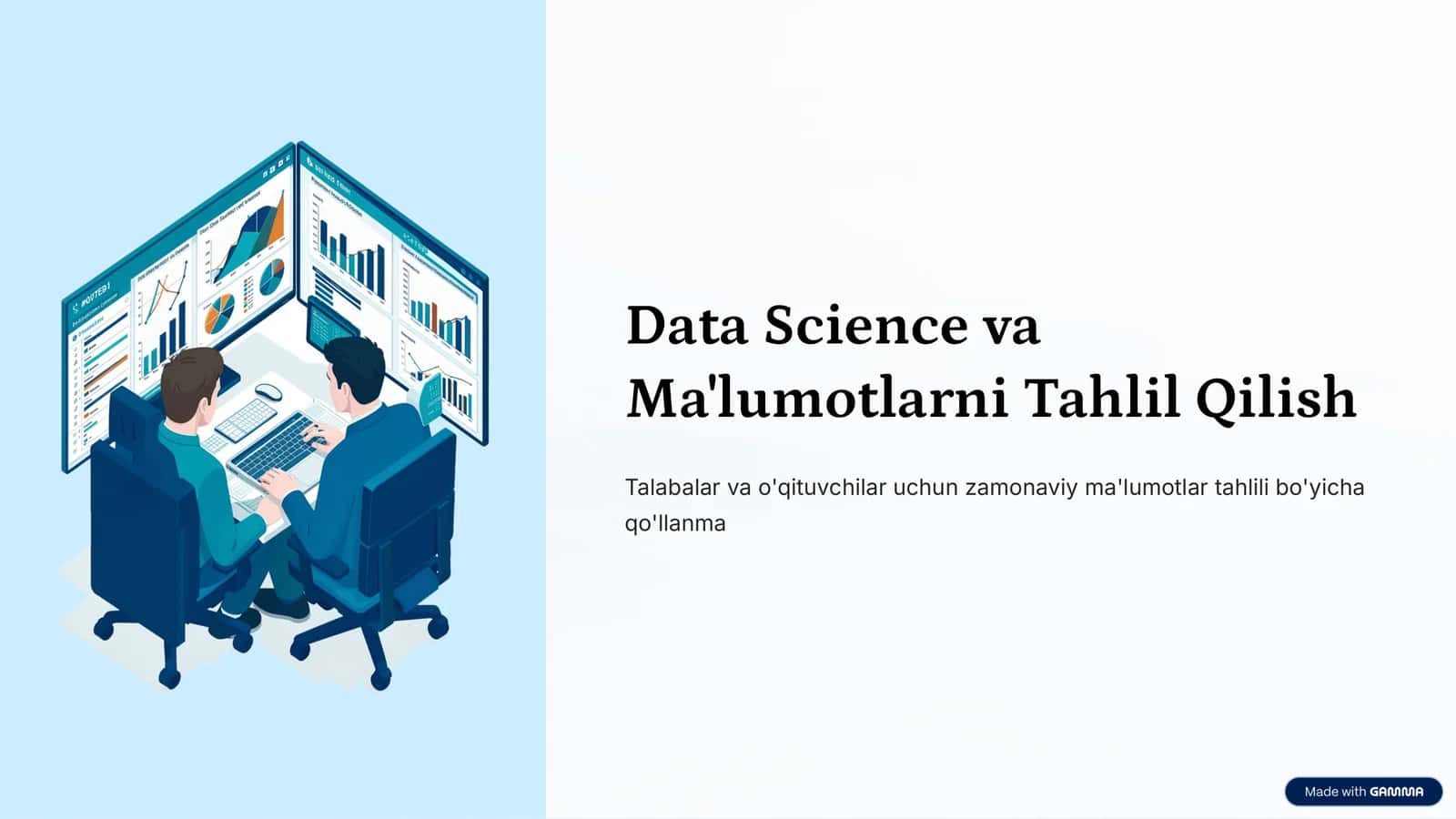 Data Science va Ma'lumotlarni Tahlil Qilish 1