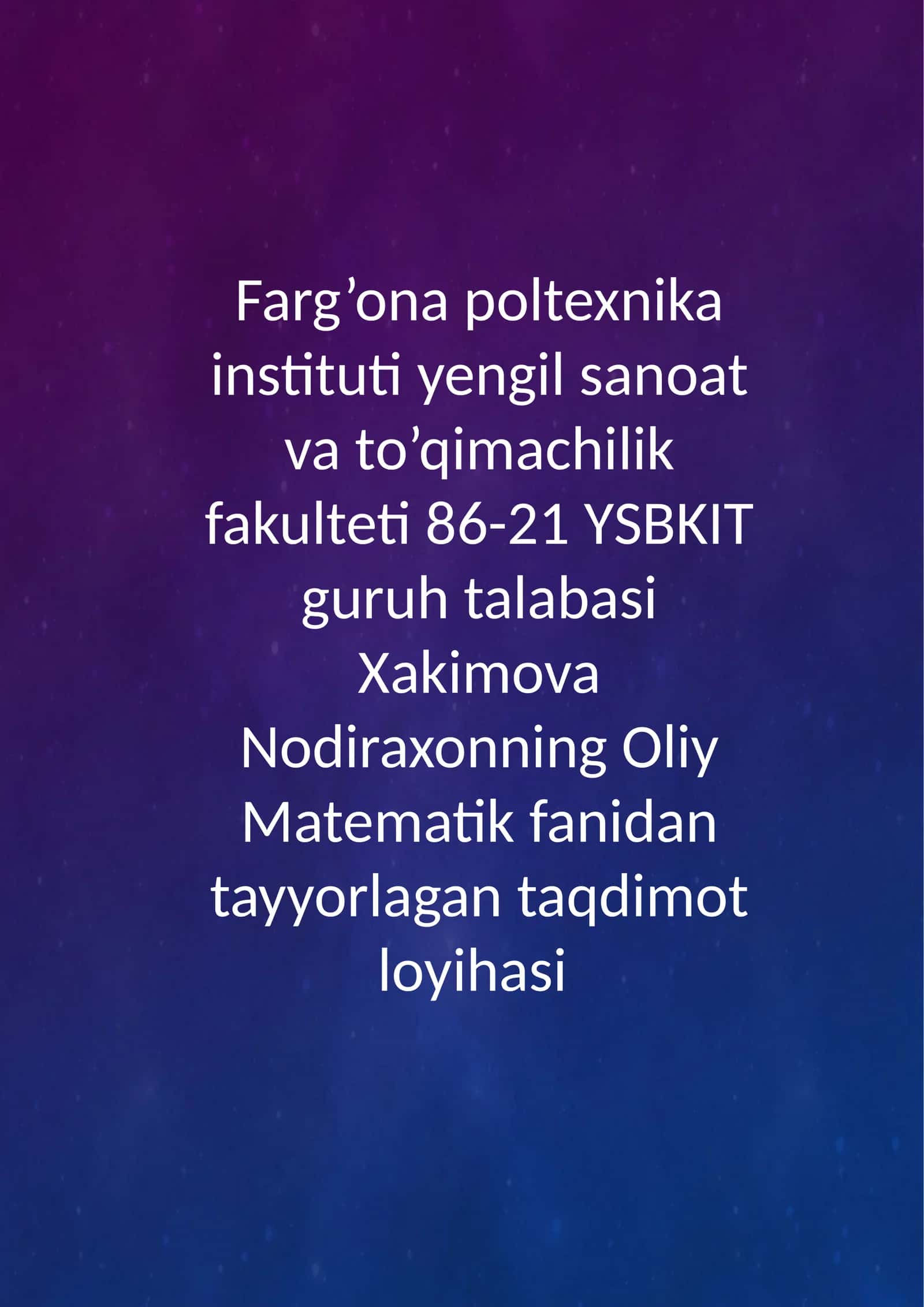 Tasodifiymiqdorlar va ularning turlari 1