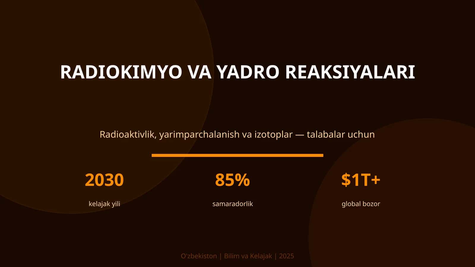RADIOKIMYO VA YADRO REAKSIYALARI 1