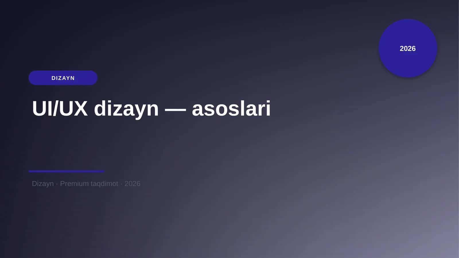 UI/UX dizayn — asoslari 1