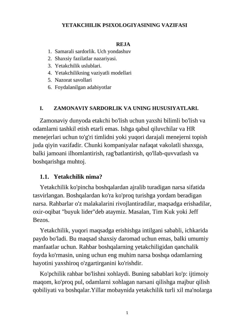 Yetakchilik Psixologiyasi 1