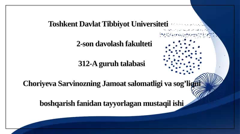 O’rtacha miqdorlar va ularni hisoblash bo’yicha masalalar yechish 1