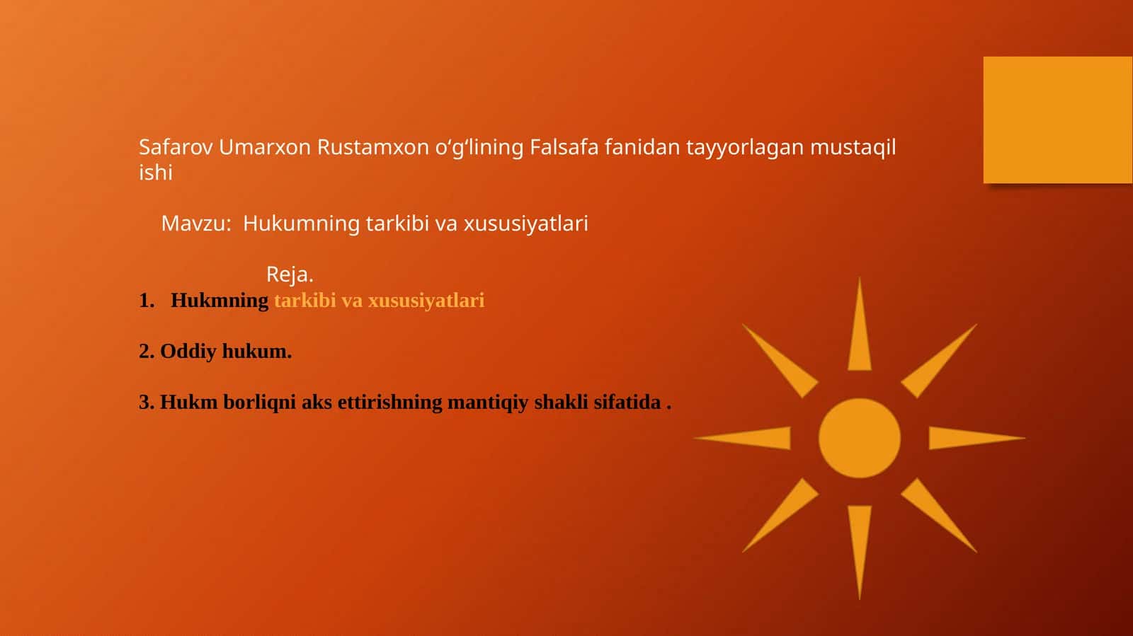 Hukumning tarkibi va xususiyatlari 1