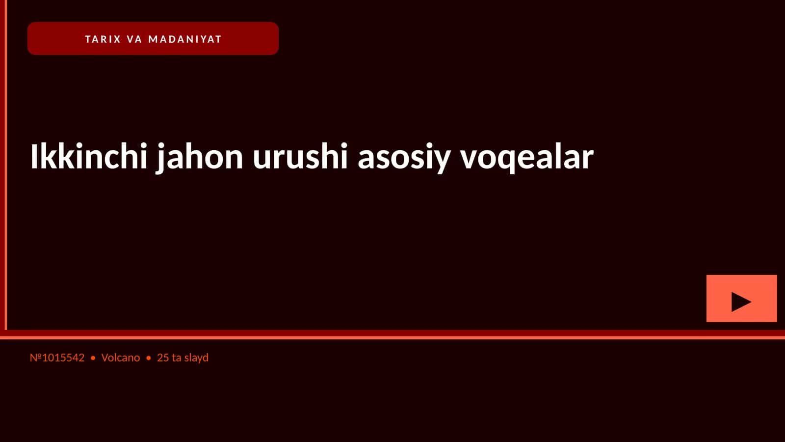 Ikkinchi jahon urushi asosiy voqealar 1