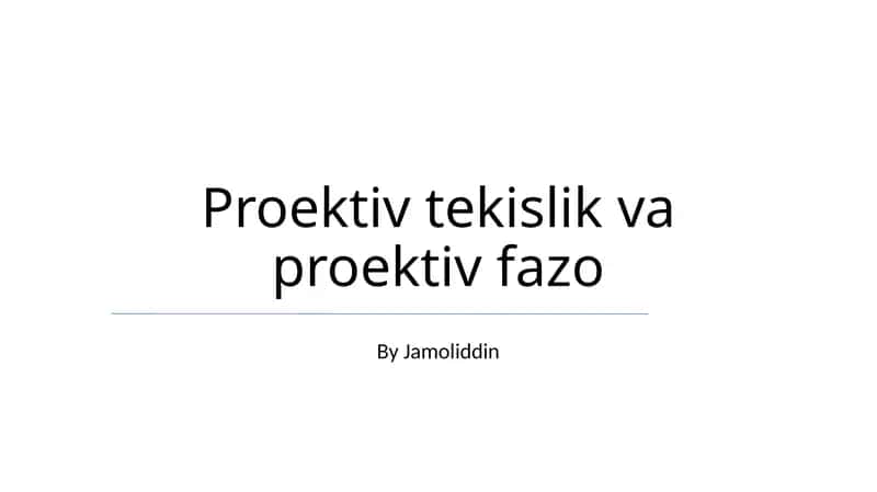 Proyektiv Tekislik va Proyektiv Fazo 1