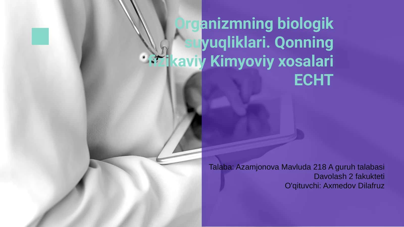 Organizmning biologik suyuqliklari 1