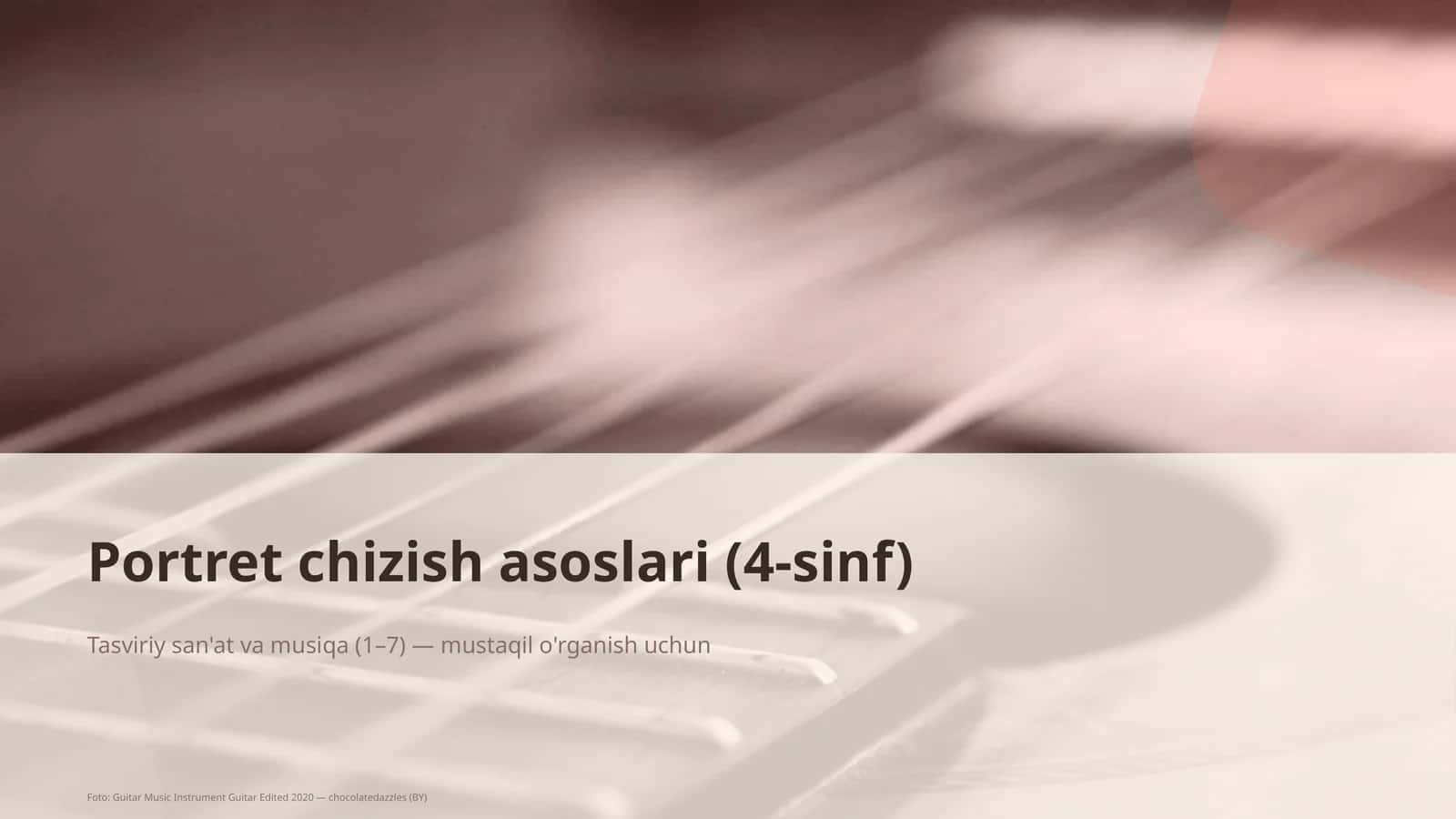 Portret chizish asoslari (4-sinf) 1