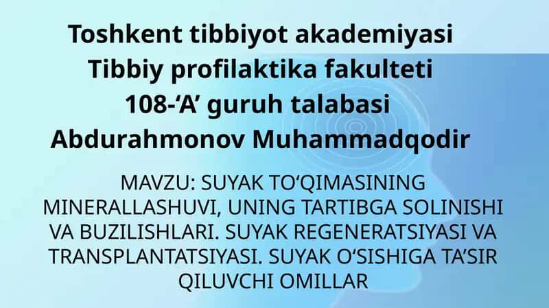 Suyakto'qimasi 1