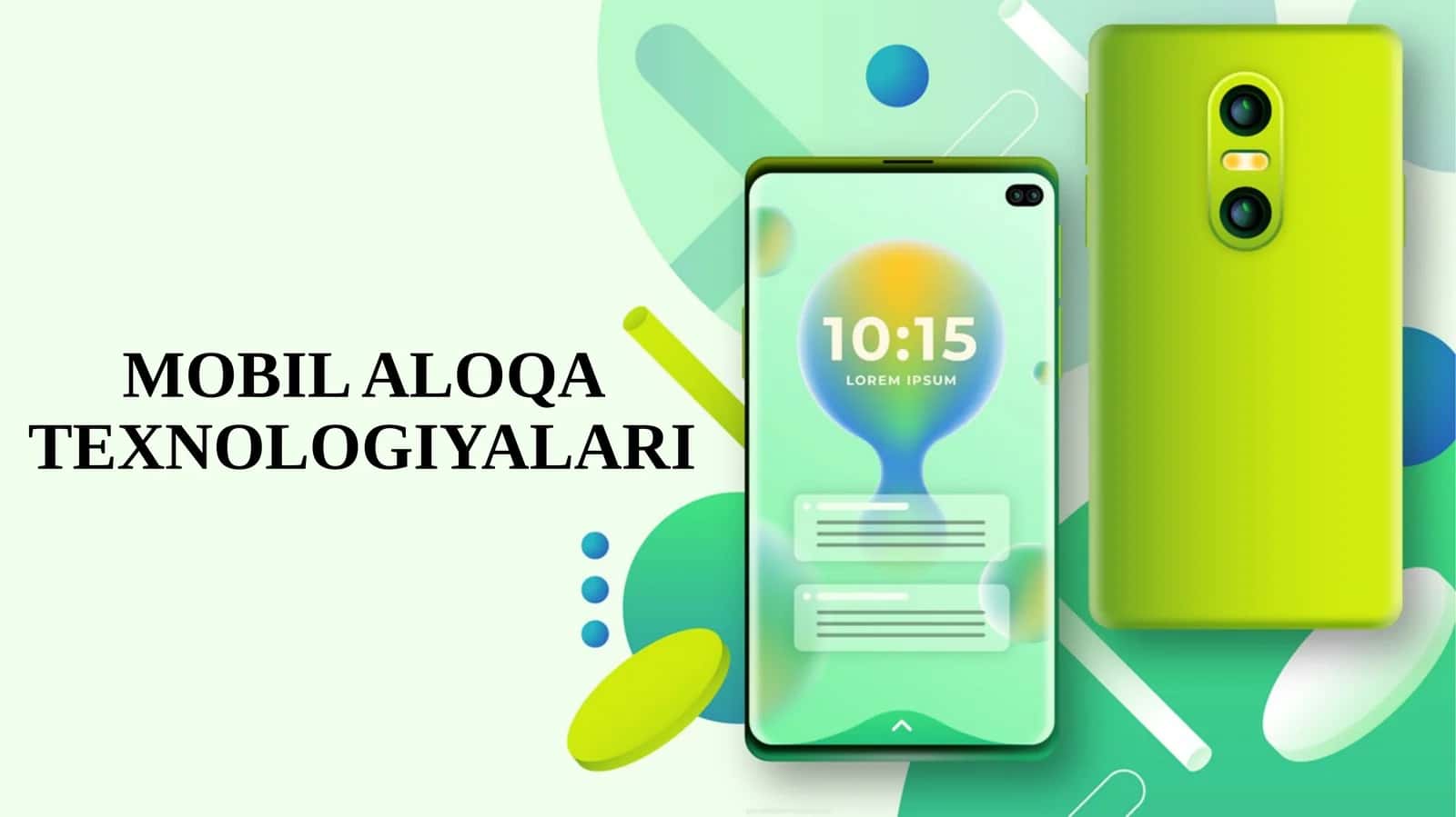 Mobil aloqa texnologiyalari 1
