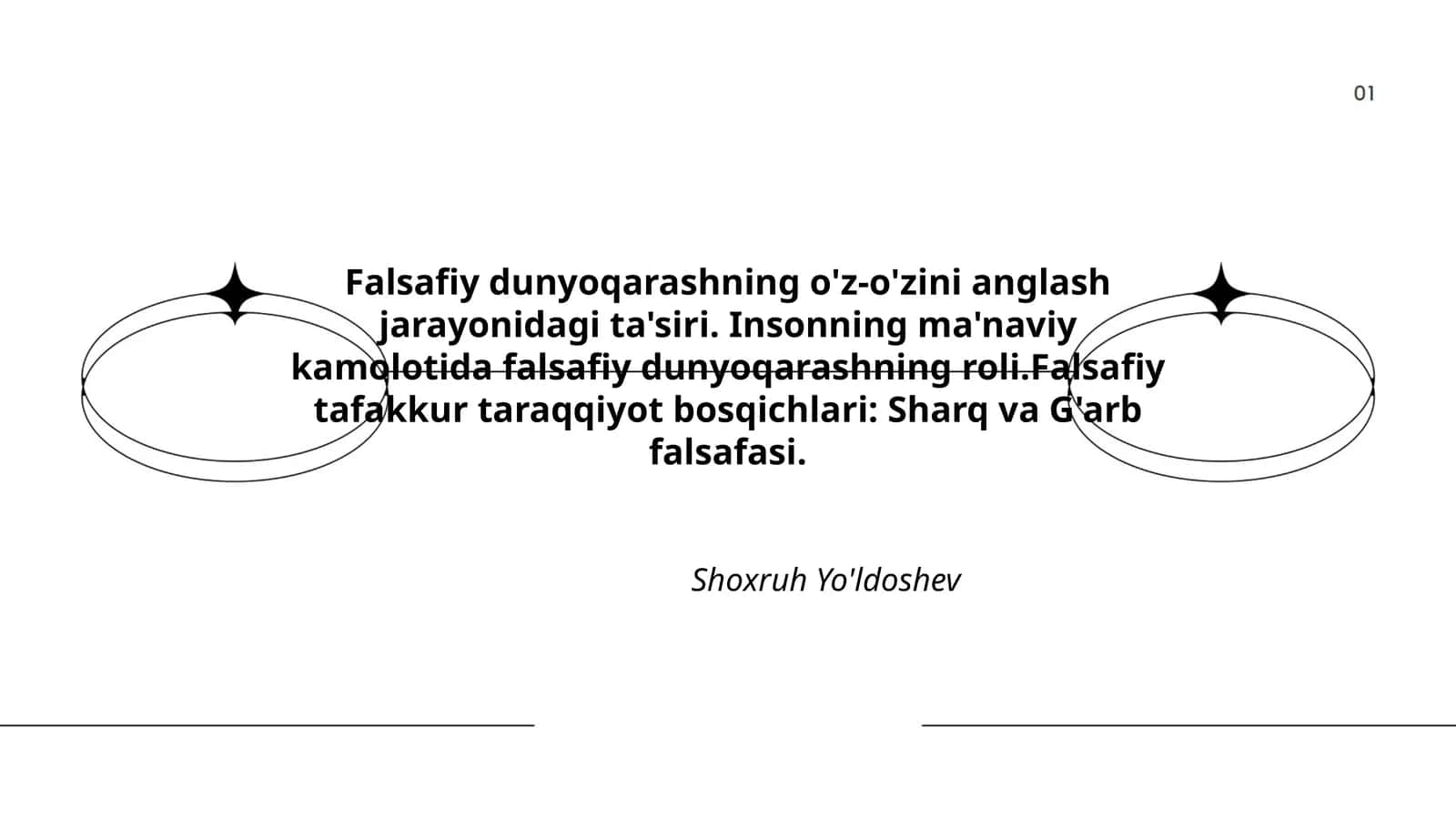 Sharq va G'arb falsafasi 1
