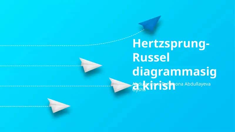 Gershprung-Rassel diagrammasiga kirish 1