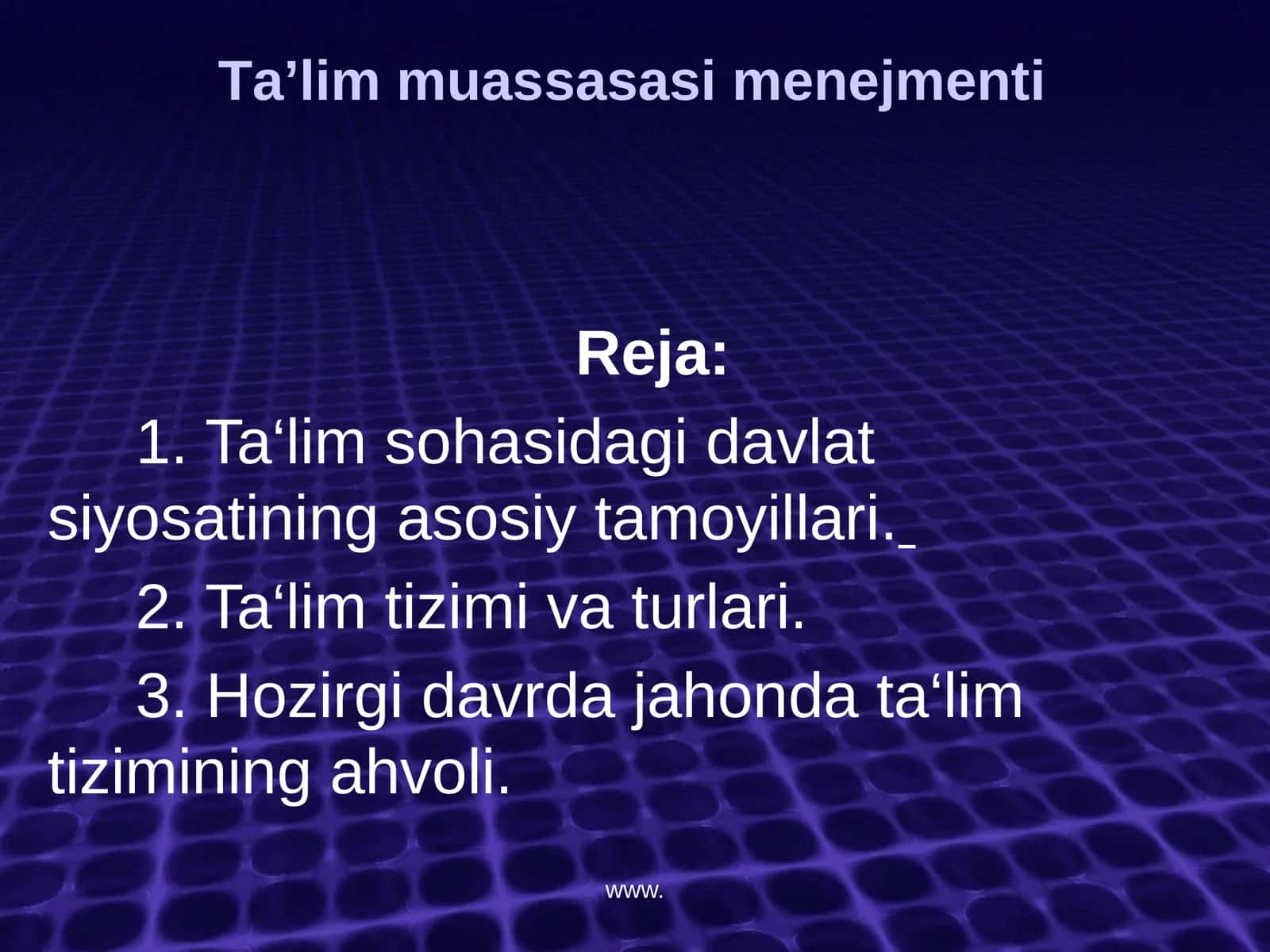 Ta'lim muassasasi menejmenti 1