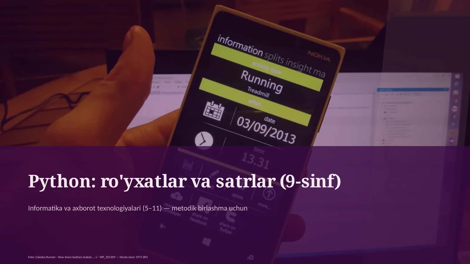 Python: ro'yxatlar va satrlar (9-sinf) 1