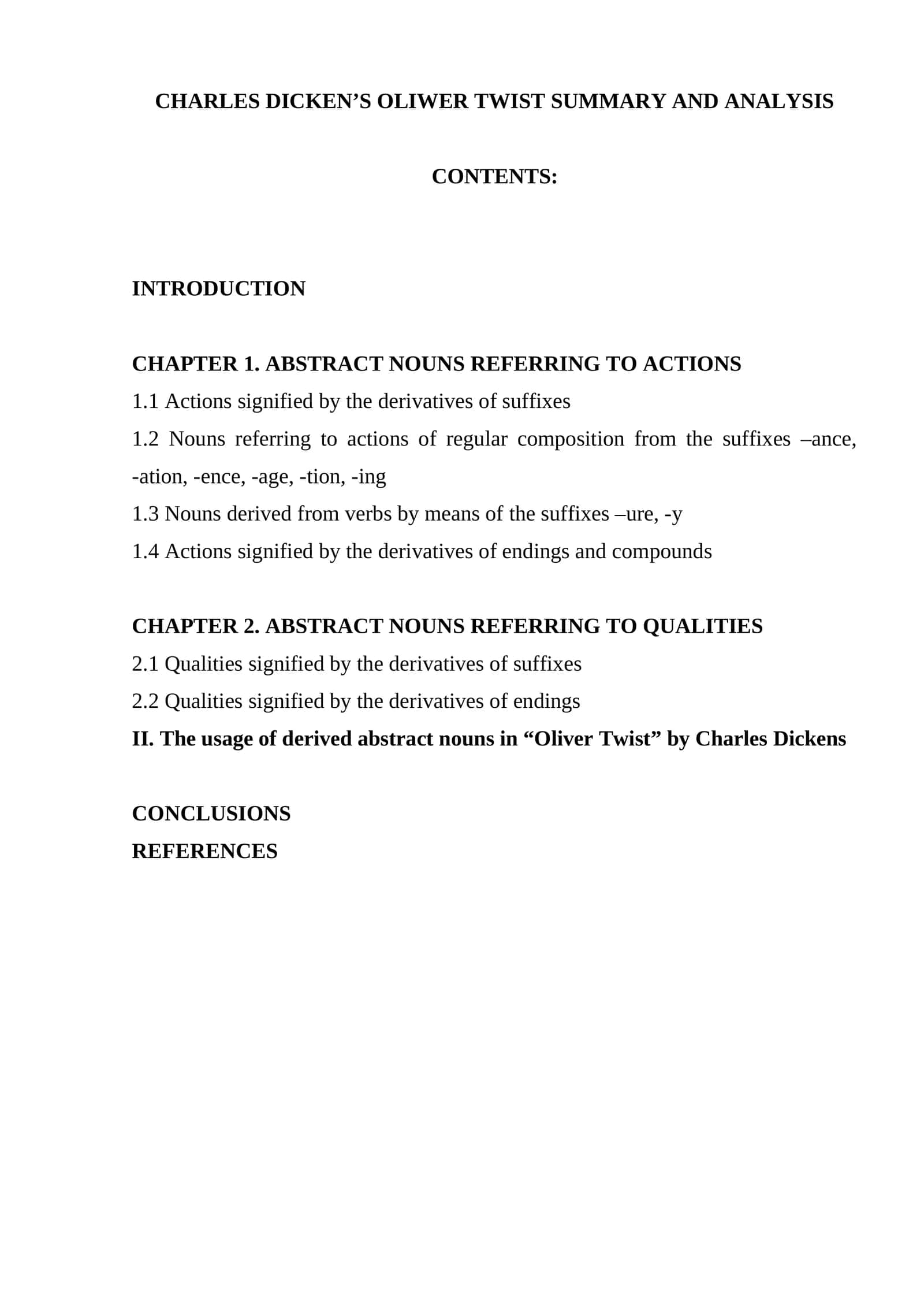 CHARLES DICKEN’S OLIWER TWIST SUMMARY AND ANALYSIS 1
