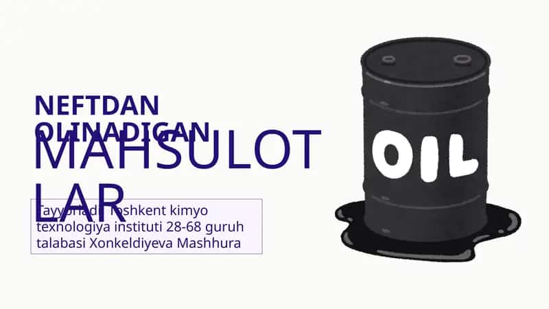 Neftdan olinadigan mahsulotlar 1