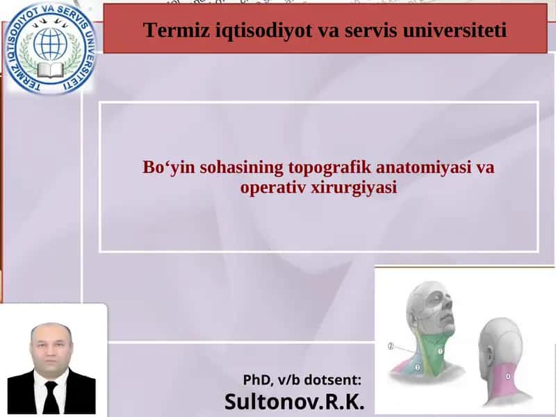 Boʻyin sohasi klinik anatomiyasi 1