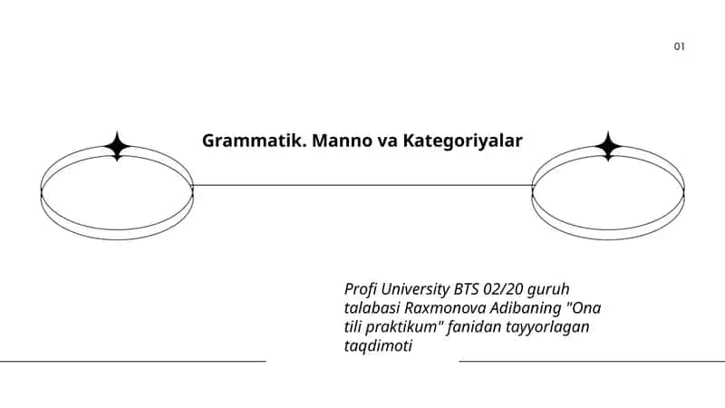 Grammatik. Manno va Kategoriyalar 1