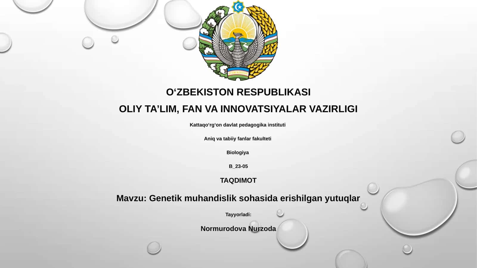 Genetik muhandislik sohasida erishilgan yutuqlar 1
