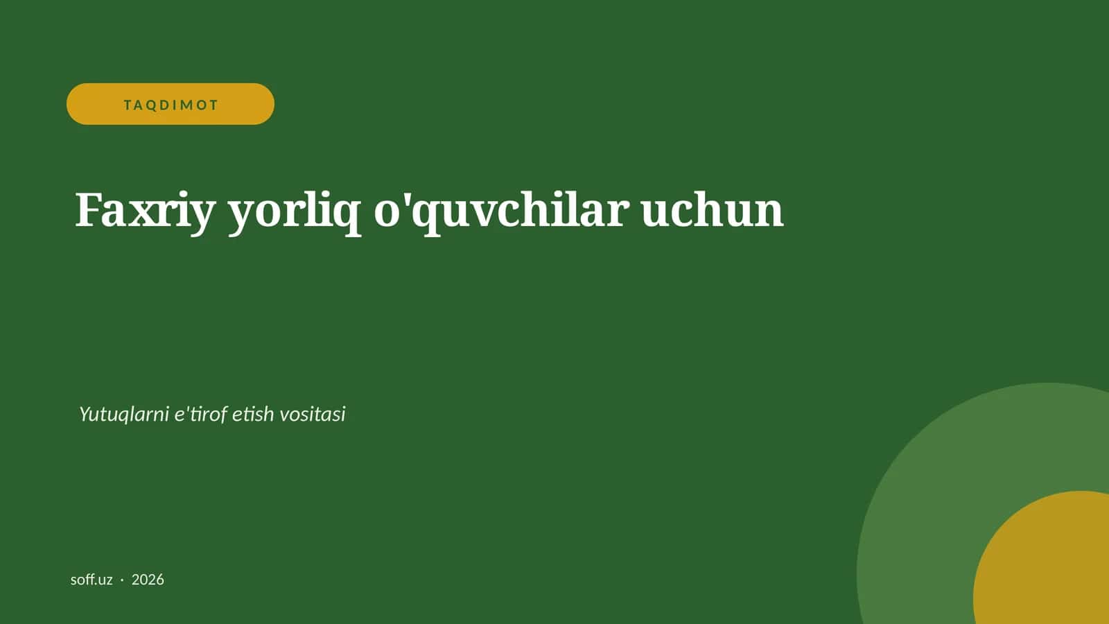 Faxriy yorliq 1