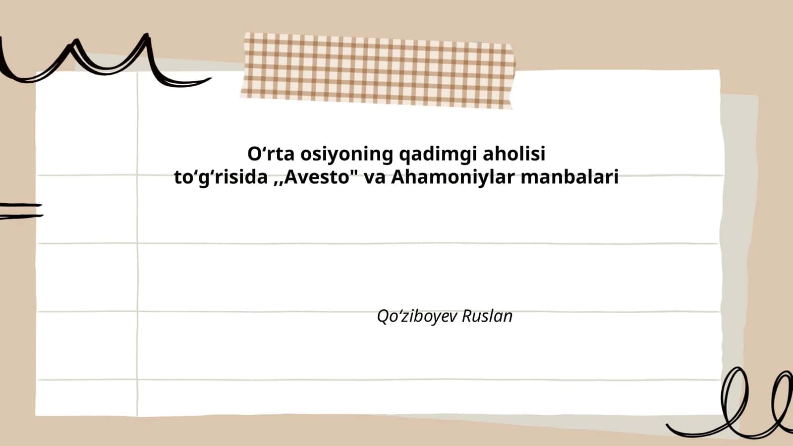 Avestoda Oʻrta Osiyo xalqlari haqida 1