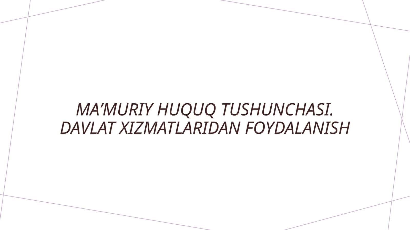 Maʼmuriy huquq tushunchasi 1